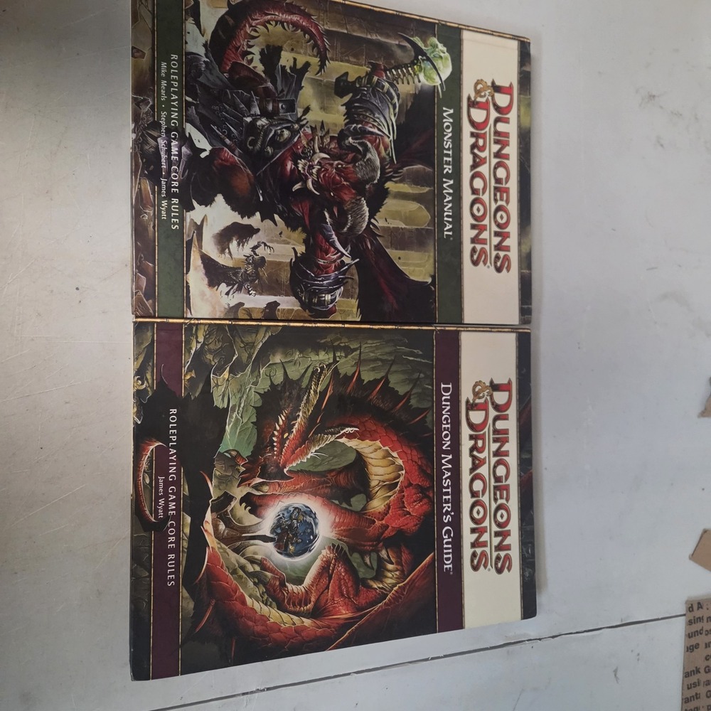 Dungeons & Dragons DND D&D 4th Edition Core Monster Manual Dungeon Masters Guide